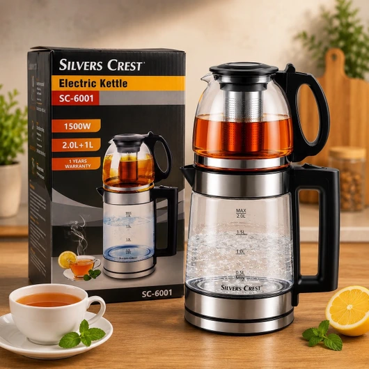 چای ساز روهمی سیلور کرست مدل SC6001 ظرفیت ۲ لیتر